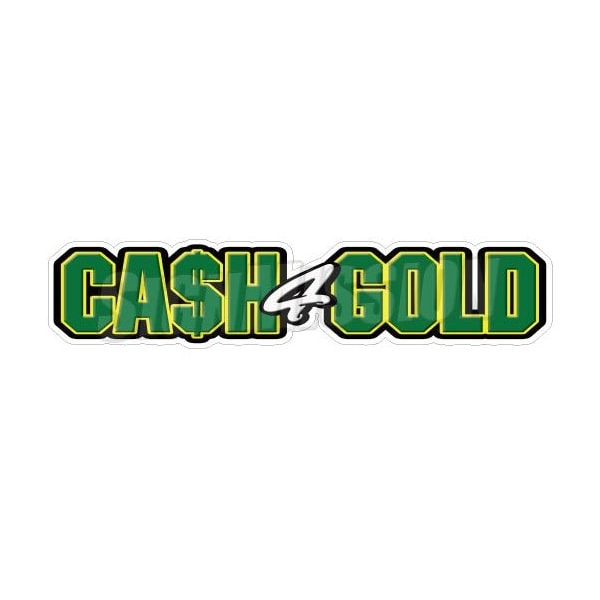 Safety Sign, 1.5 in Height, Vinyl, 48 in Length, Cash for Gold